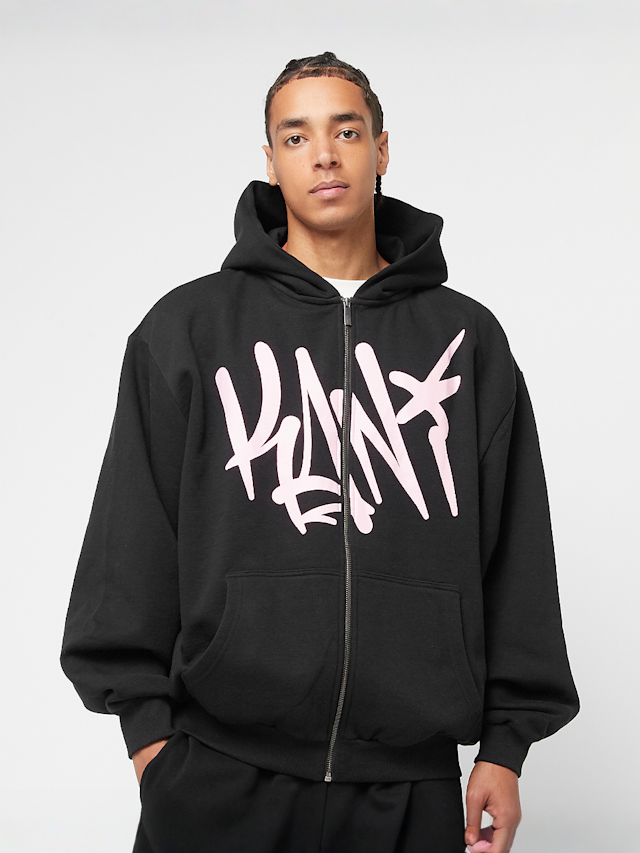 Karl Kani, Woven Signature Kani Oversized Zip Hoodie, black, Image 1 of 4