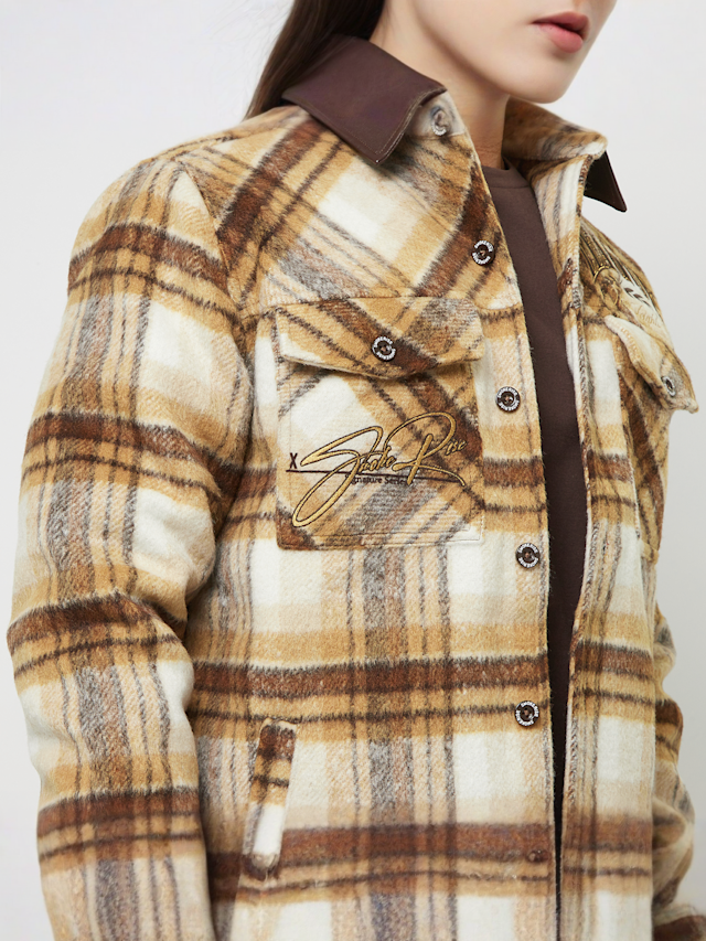 Smoke Rise, Quilted Lining Shacket, beige, Image 3 of 6