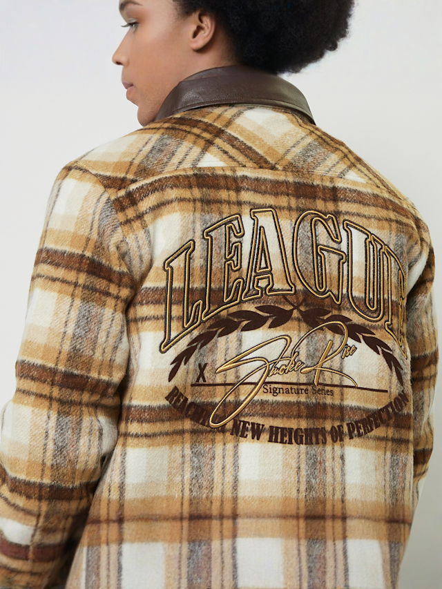 Smoke Rise, Quilted Lining Shacket, beige, Image 5 of 6