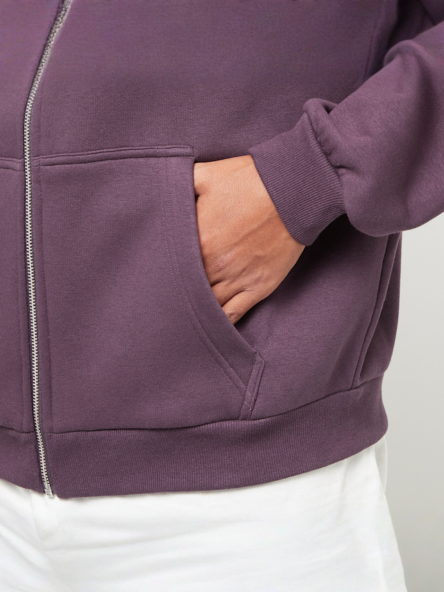 Urban Classics, Fluffy Zip Hoody, purple, Image 3 of 4