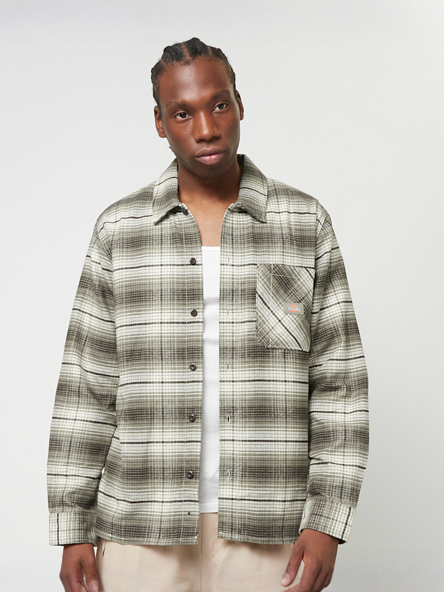 Dickies, FOREST CHECK SHIRT cypress, green, Image 1 of 4