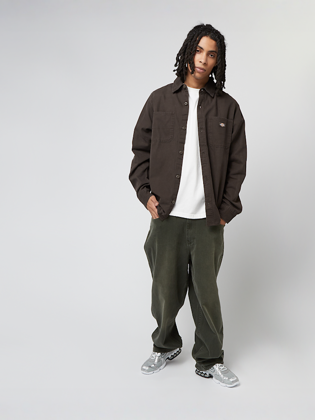 Dickies, Duck Canvas Long Sleeve Shirt, brown, Image 4 of 4