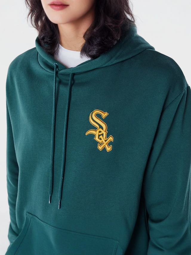 New Era, Chicago White Sox League Essential Oversized Hoodie, green, Image 3 of 6