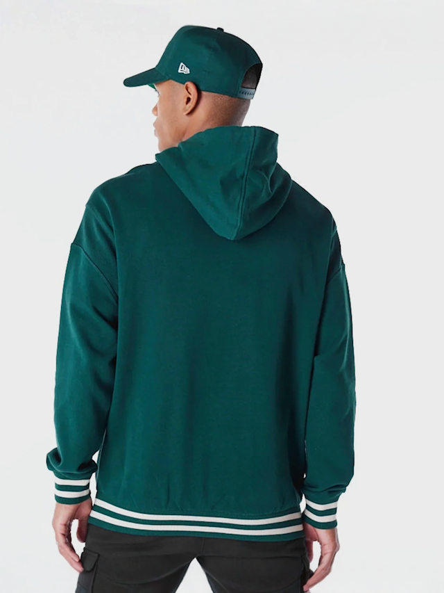 New Era, Oakland Athletics MLB Rib Infill Oversized Hoodie, green, Image 2 of 5