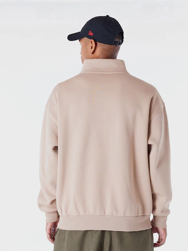 New Era, Lifestyle Quarter Zip Sweater, beige, Image 2 of 6