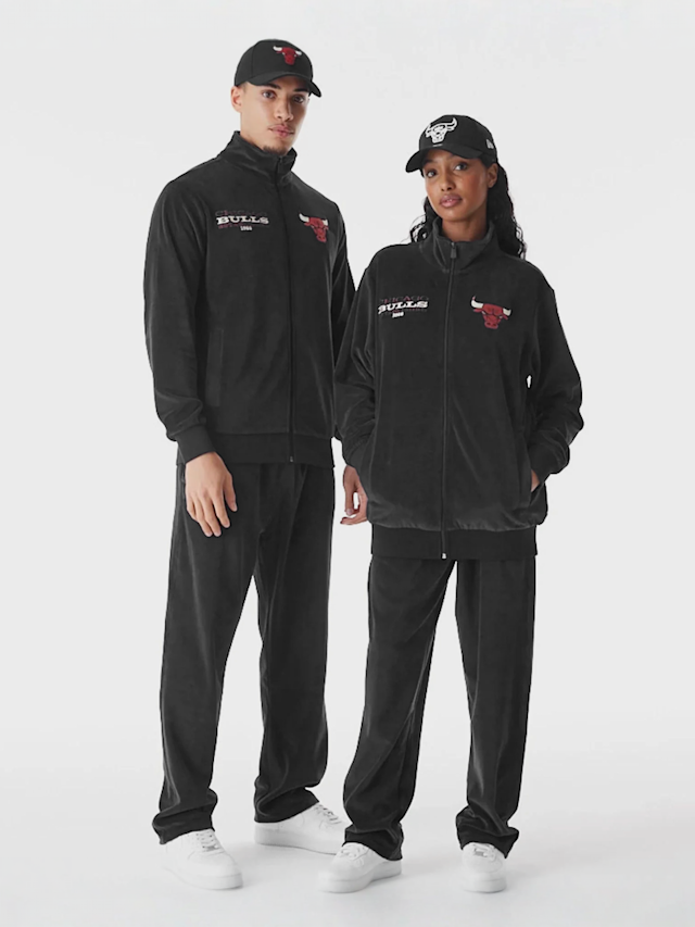 New Era, Chicago Bulls NBA Lifestyle Velours Trackjacket, black, Image 5 of 5