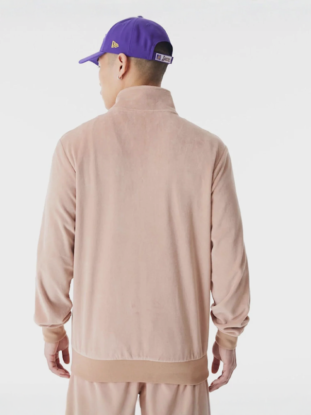 New Era, LA Lakers NBA Lifestyle Velours Trackjacket, beige, Image 2 of 5