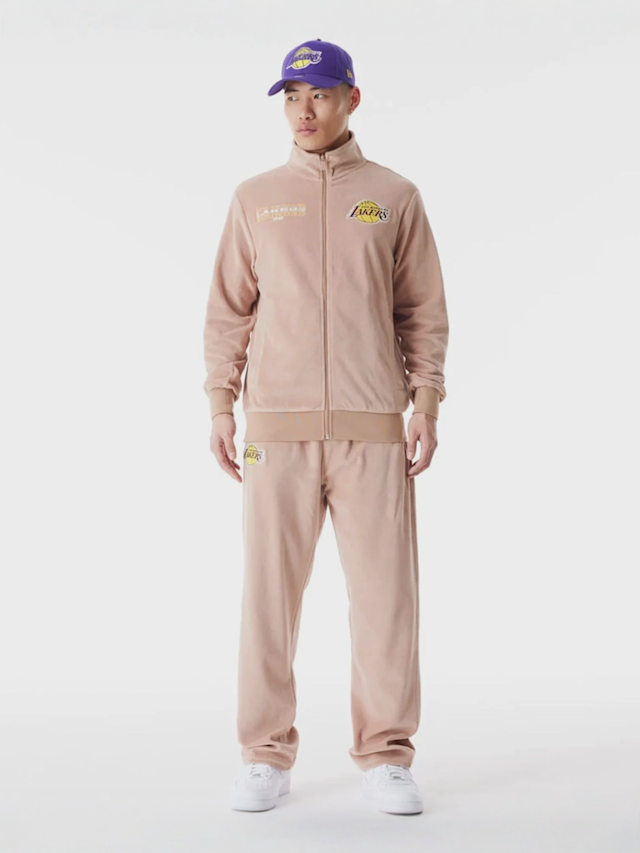 New Era, LA Lakers NBA Lifestyle Velours Trackjacket, beige, Image 5 of 5
