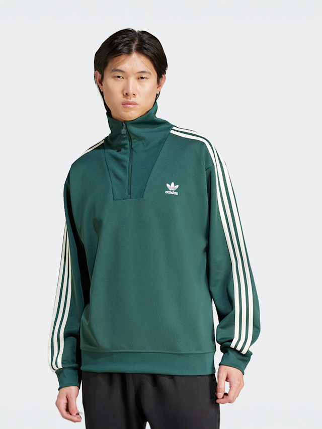 adidas Originals, Funnelneck Tracktop, green, Image 1 of 5