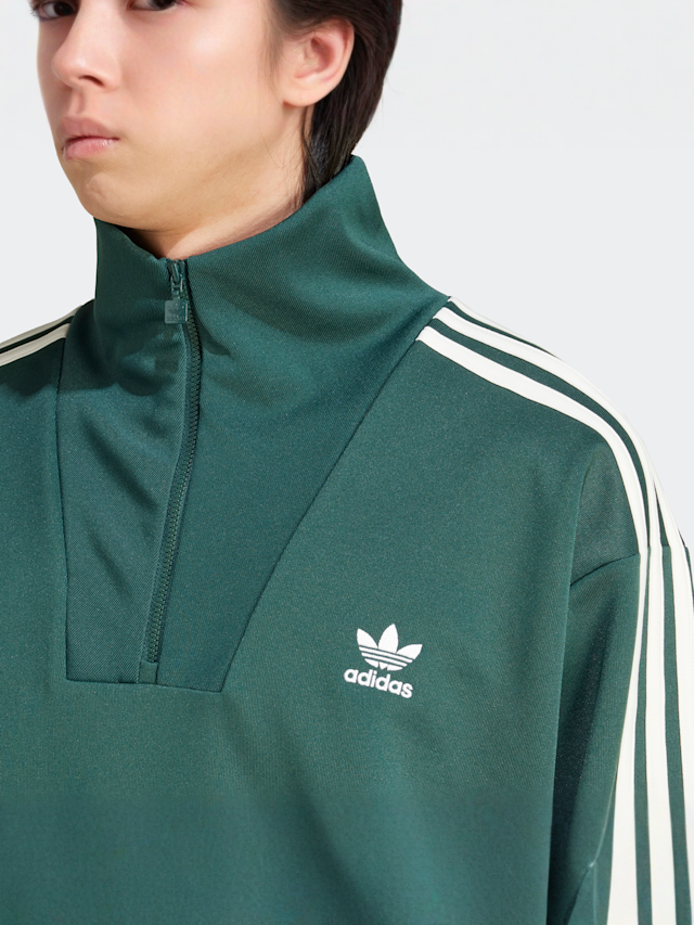 adidas Originals, Funnelneck Tracktop, green, Image 3 of 5