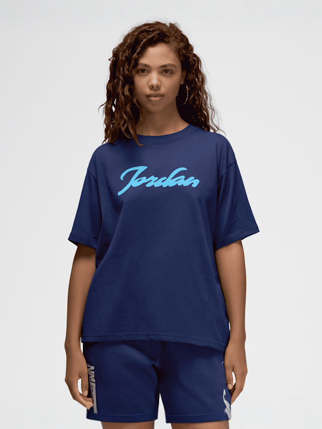 Jordan, Flocked Holiday T-Shirt, blue, Image 1 of 5