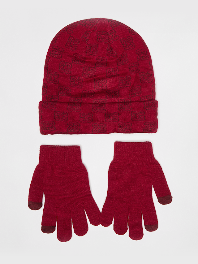 Nike, Jan Monogram Beanie Set (2 Piece), red, Image 2 of 3