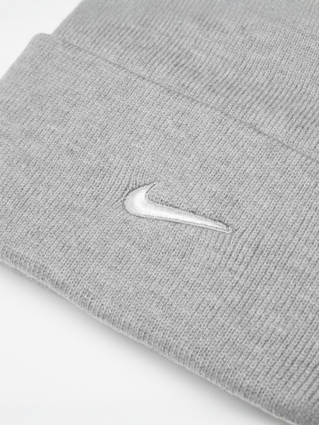 Nike, Peak Swoosh Beanie, grey, Image 3 of 3