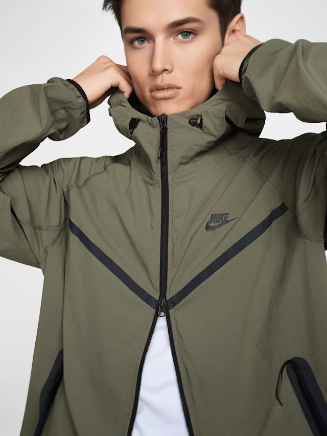 Nike, Tech Woven Windrunner Full Zip Jacket, green, Image 4 of 8