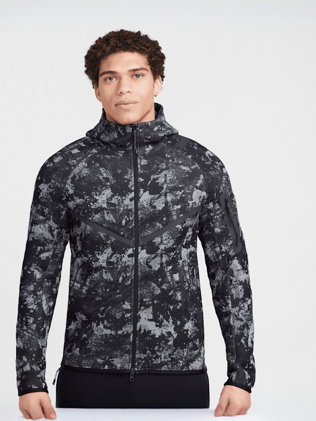 Nike, Tech Fleece Woven Windrunner Full Zip Jacket, black, Image 1 of 7