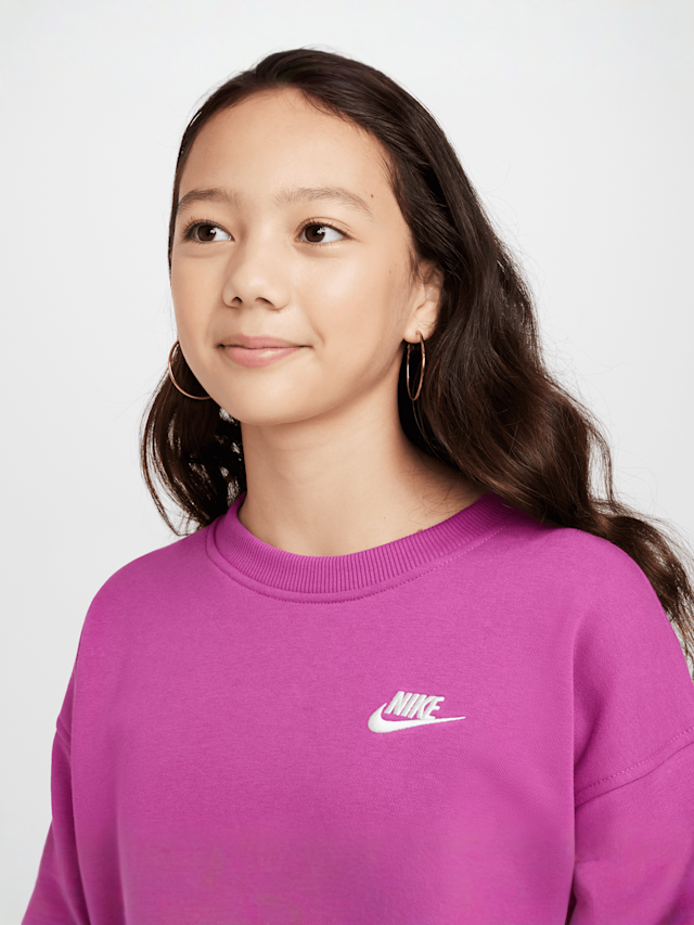Nike, Sportswear Club Fleece Oversized Crew, light pink, Image 3 of 5