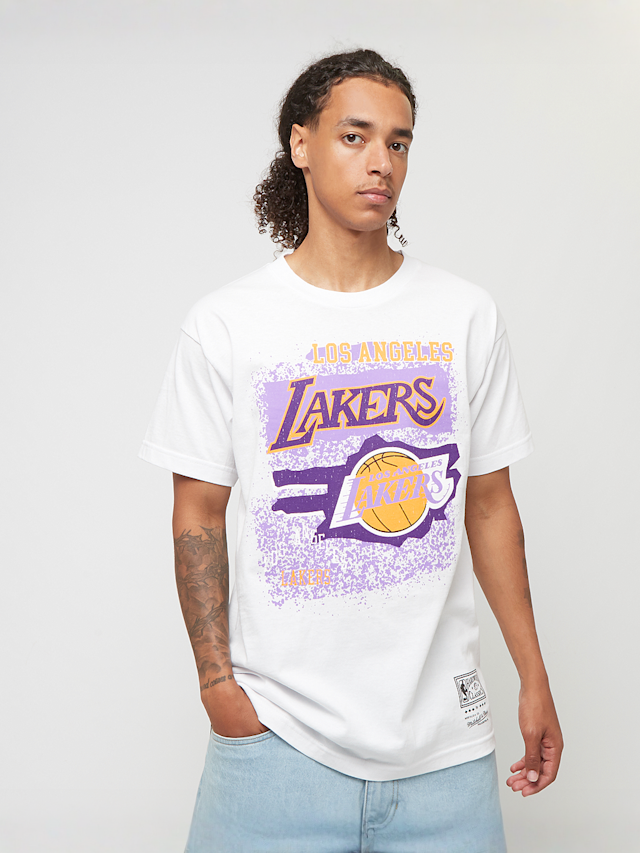 Mitchell & Ness, NBA Destination Leisure Shortsleeve Graphic Tee LA Lakers, white, Image 1 of 6