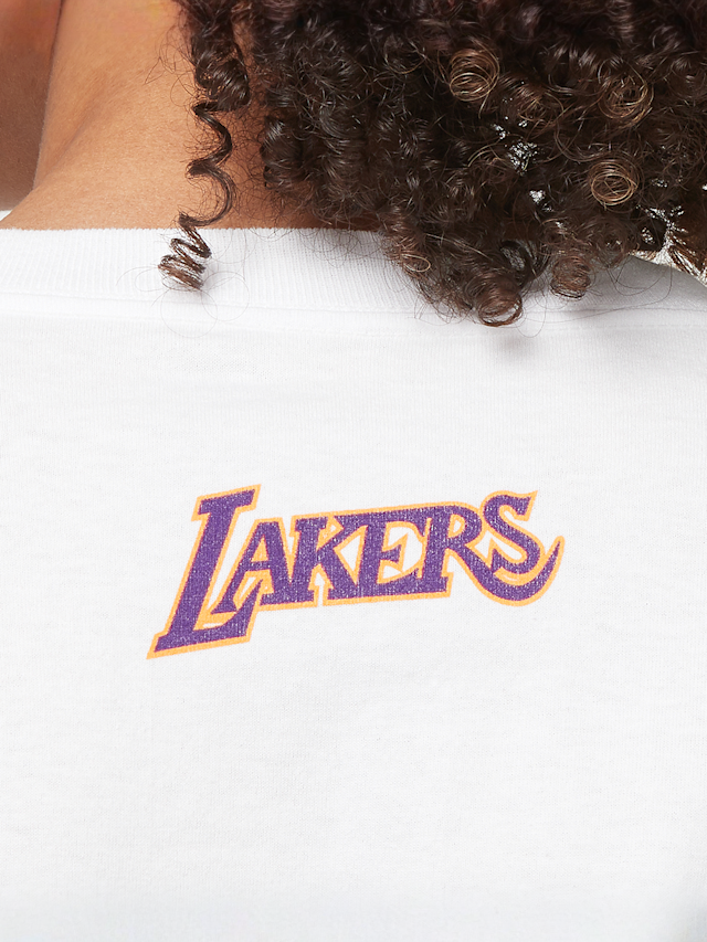 Mitchell & Ness, NBA Destination Leisure Shortsleeve Graphic Tee LA Lakers, white, Image 5 of 6