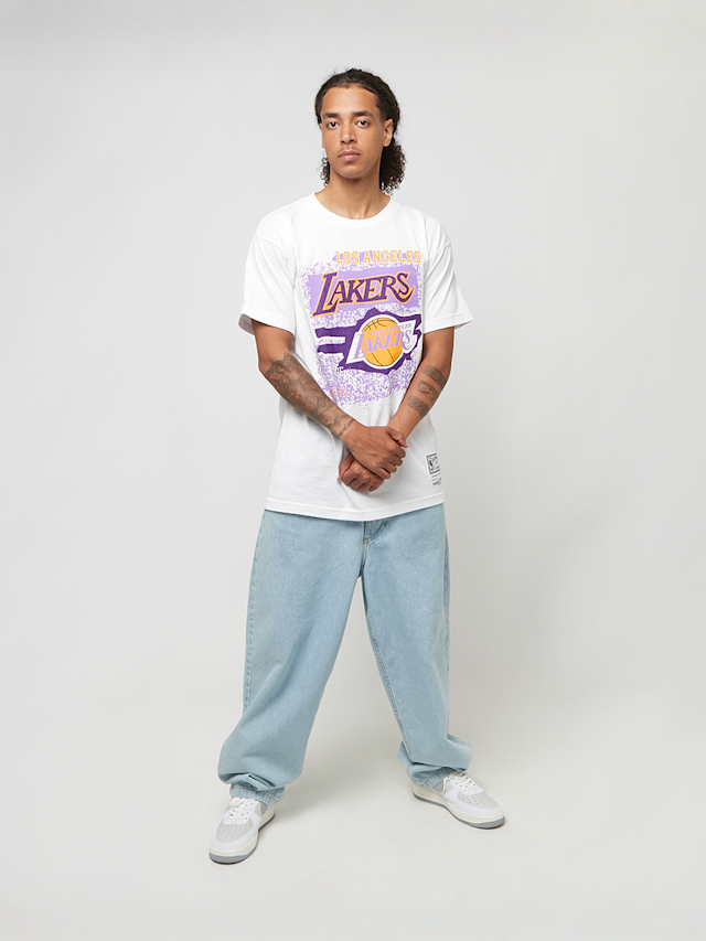 Mitchell & Ness, NBA Destination Leisure Shortsleeve Graphic Tee LA Lakers, white, Image 6 of 6