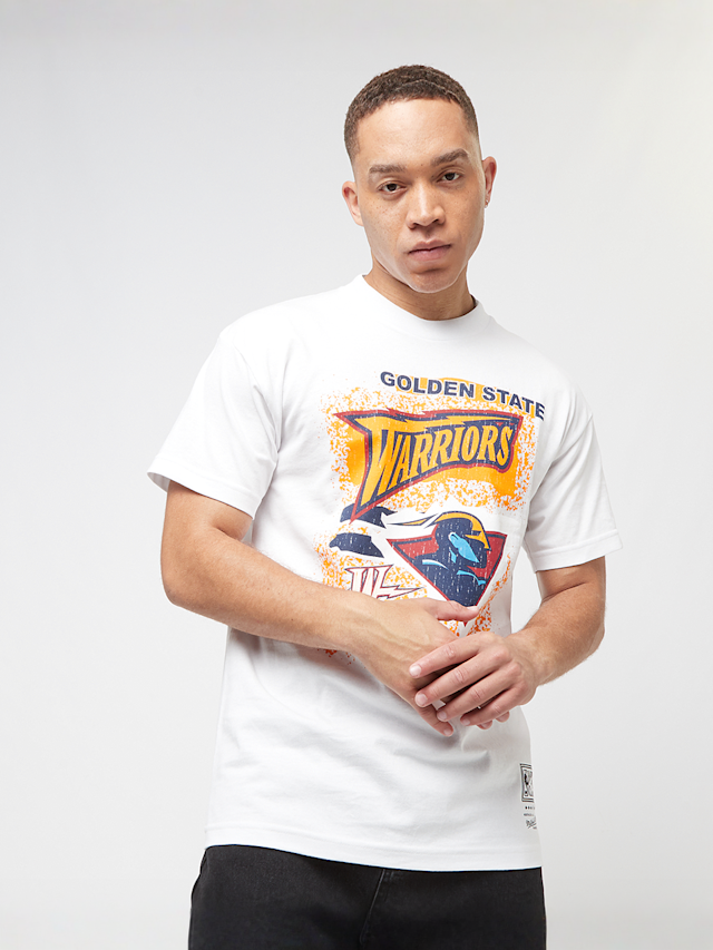 Mitchell & Ness, NBA Destination Leisure Shortsleeve Graphic Tee Golden Warriors, white, Image 1 of 5