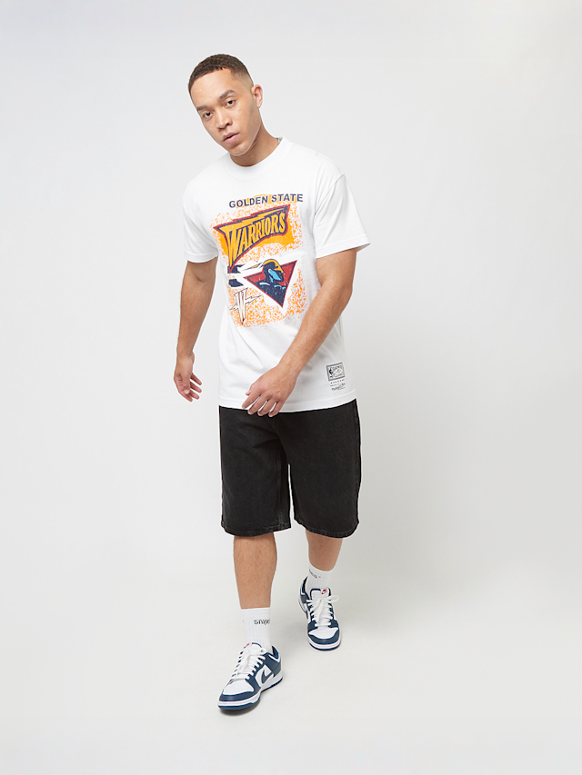 Mitchell & Ness, NBA Destination Leisure Shortsleeve Graphic Tee Golden Warriors, white, Image 5 of 5