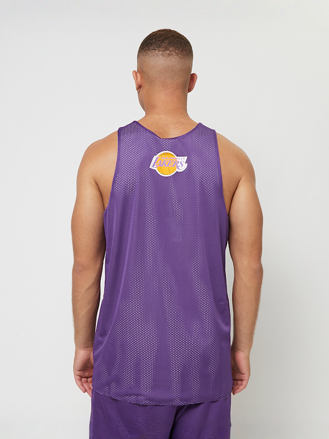 Mitchell & Ness, NBA Reversible Mesh Tank Vintage Logo La Lakers, purple, Image 3 of 8