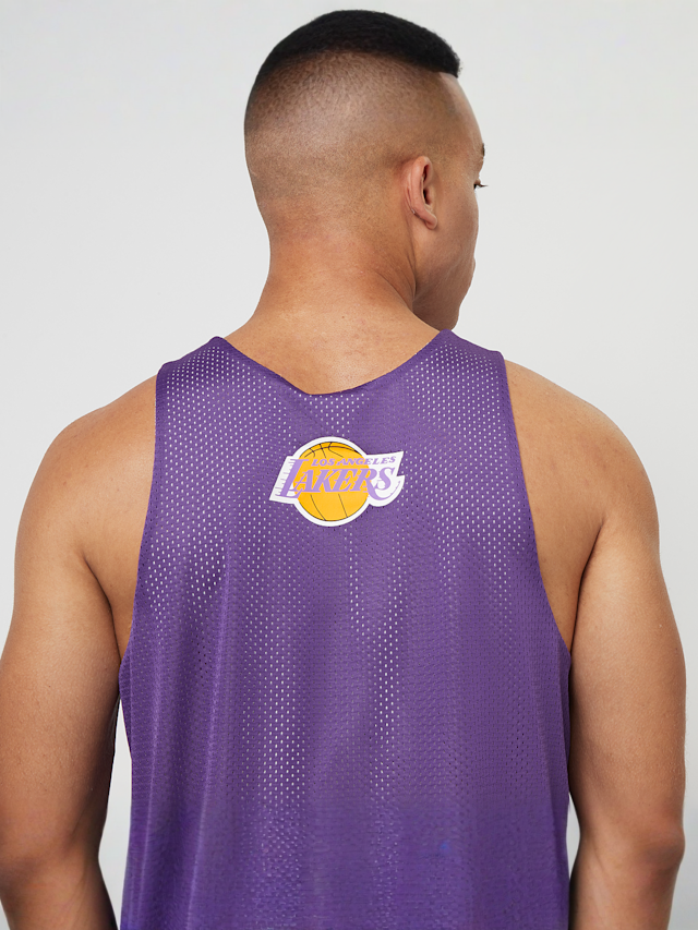Mitchell & Ness, NBA Reversible Mesh Tank Vintage Logo La Lakers, purple, Image 5 of 8