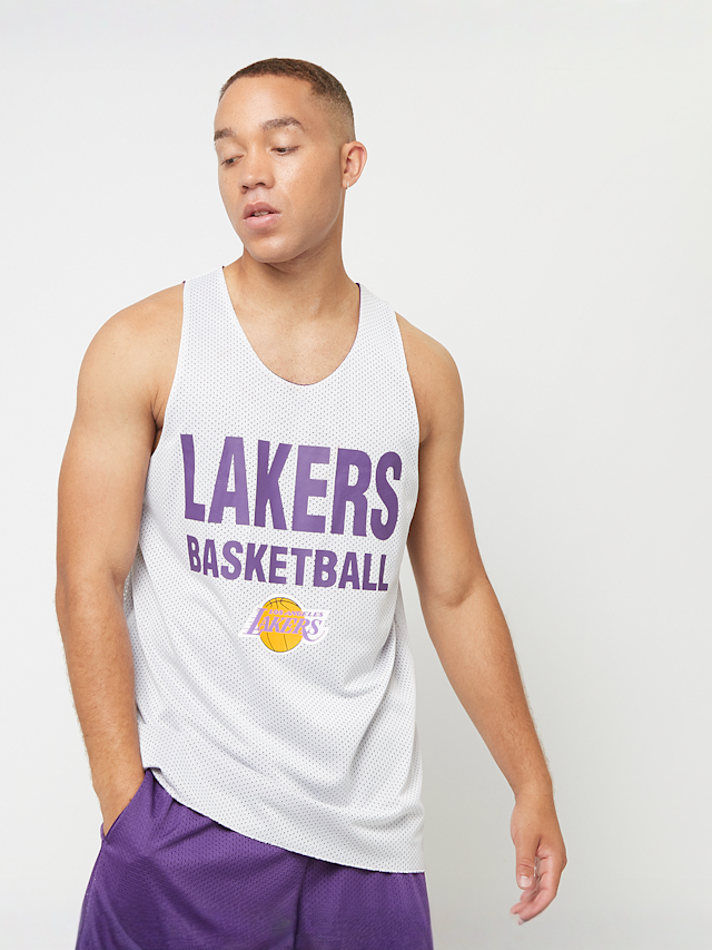 Mitchell & Ness, NBA Reversible Mesh Tank Vintage Logo La Lakers, purple, Image 7 of 8
