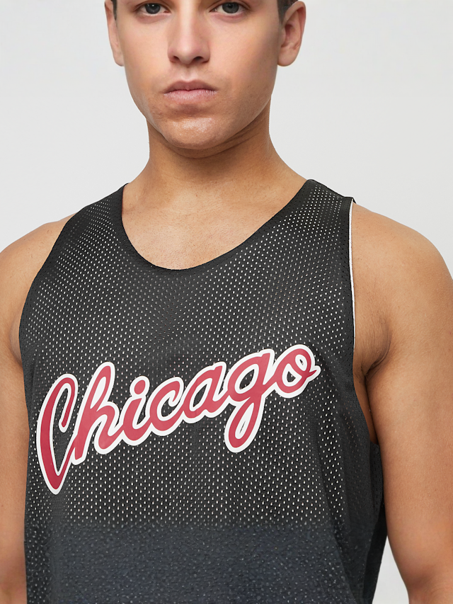 Mitchell & Ness, NBA Reversible Mesh Practice Tank Vintage Logo LA Lakers, black, Image 4 of 9