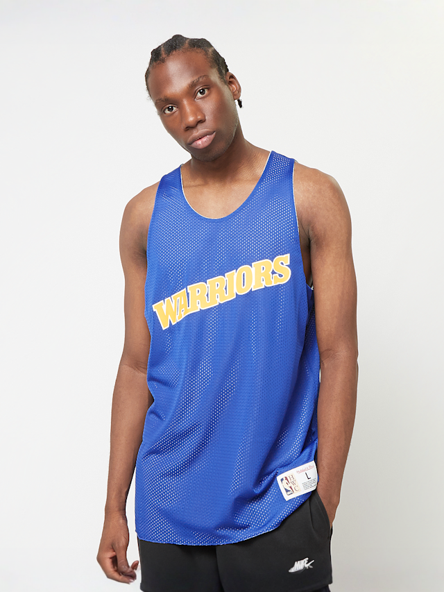 Mitchell & Ness, NBA Reversible Mesh Tank Vintage Logo Golden Warriors, blue, Image 2 of 8