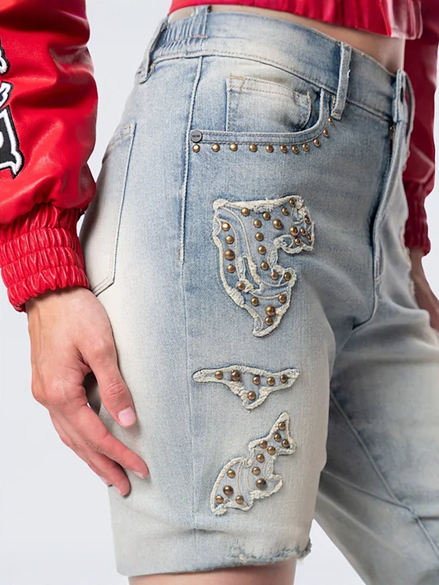 Smoke Rise, High Rise Stacked Western Jeans, blue, Image 5 of 7