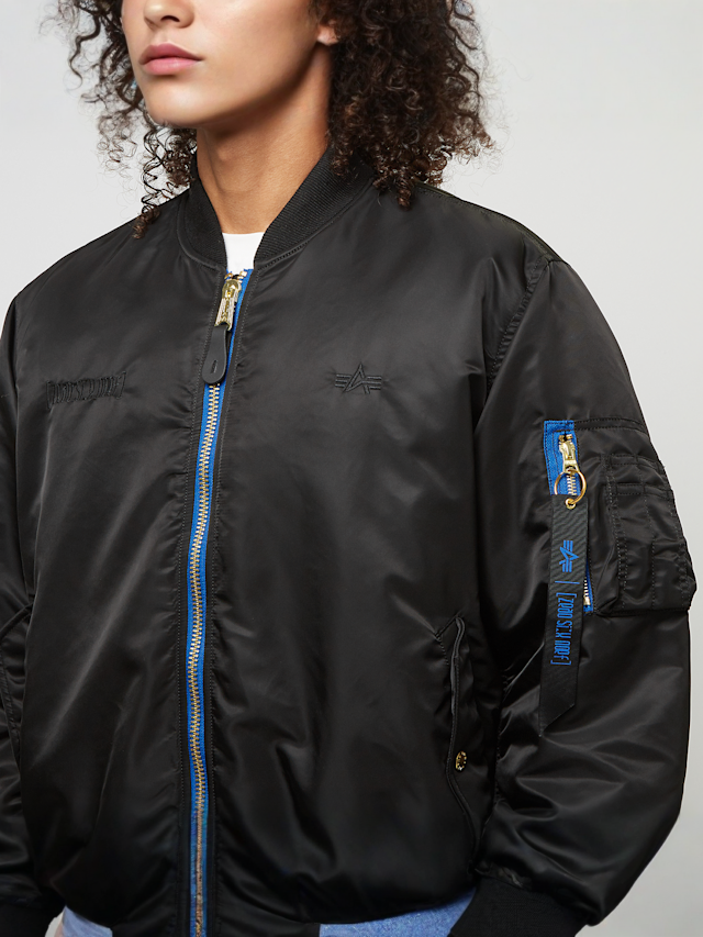 Alpha Industries, Alpha Industries x zəяo si:x nœf MA-1, black, Image 3 of 5