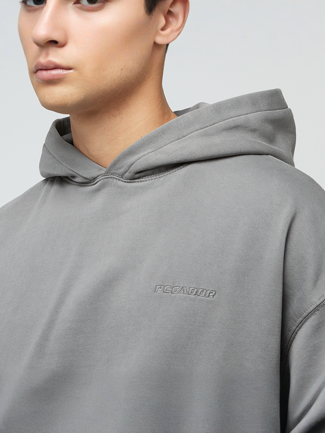 Pegador, Logo Oversized Hoodie, grey, Image 3 of 4