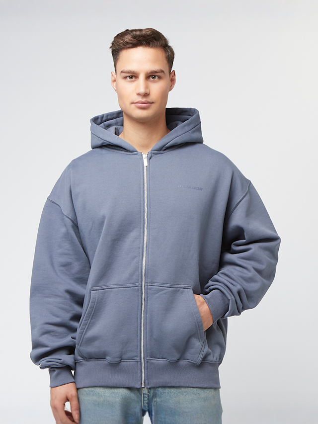 Pegador, Colne Logo Oversized Sweat Jacket, blue, Image 1 of 5