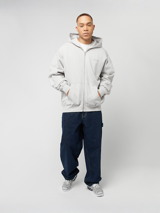 Pegador, Colne Logo Oversized Sweat Jacket, grey, Image 4 of 4