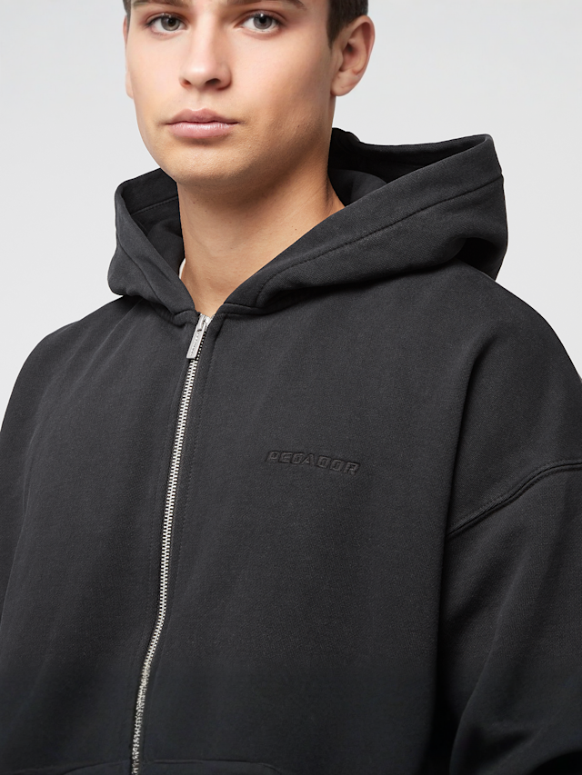 Pegador, Logo Oversized Sweat Jacket, black, Image 3 of 4