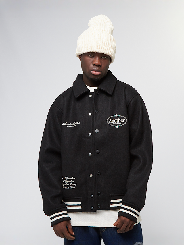Another Cotton Lab, Another Varsity College Jacket, black, Image 1 of 6