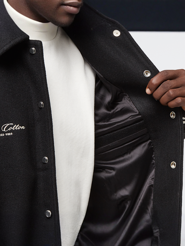 Another Cotton Lab, Another Varsity College Jacket, black, Image 5 of 6