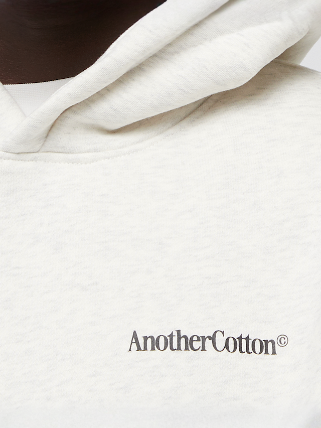 Another Cotton Lab, More Espresso Oversized Hoodie, grey, Image 3 of 5