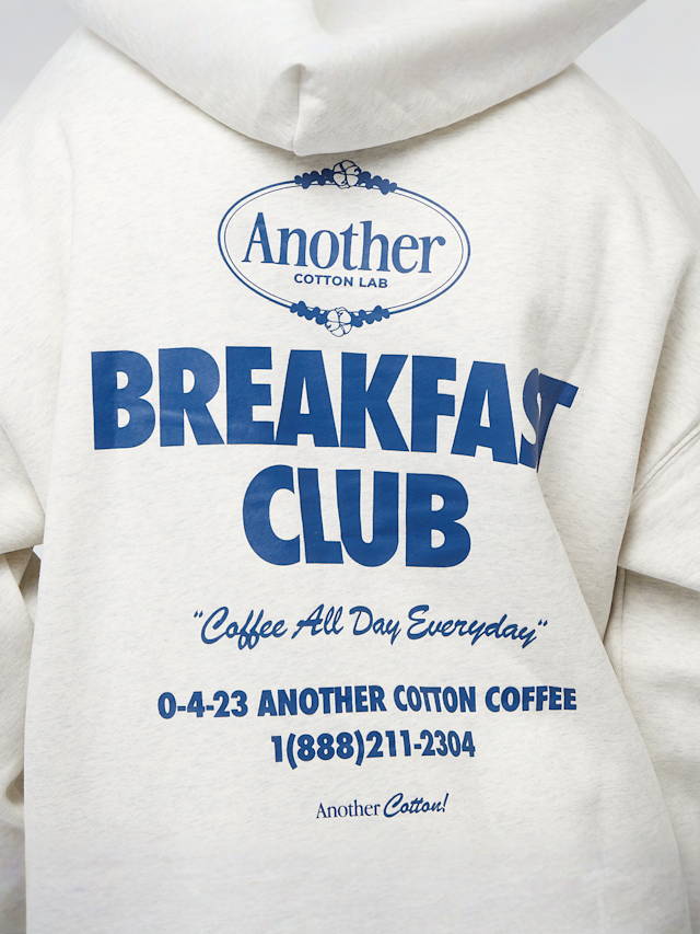 Another Cotton Lab, Breakfast Club Oversized Hoodie, grey, Image 4 of 5