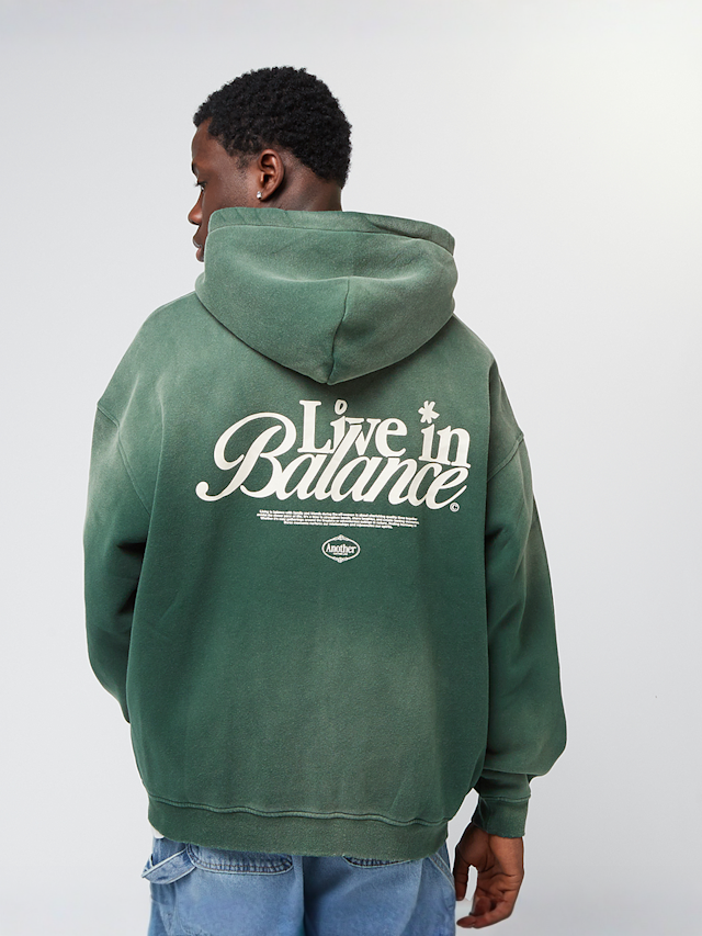 Another Cotton Lab, Live in Balance Oversized Zip Hoodie, green, Image 1 of 5