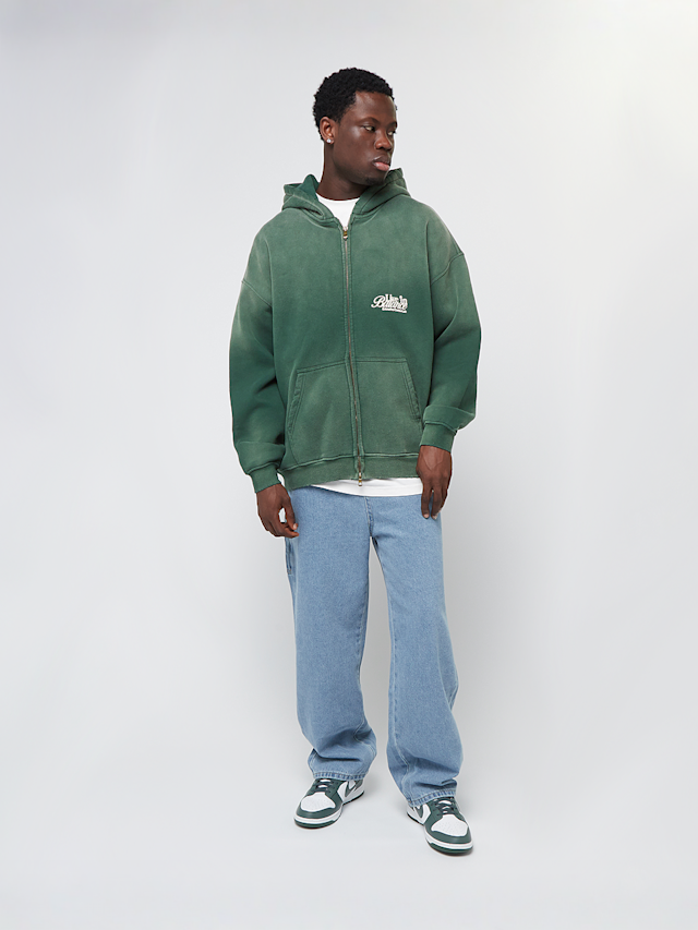 Another Cotton Lab, Live in Balance Oversized Zip Hoodie, green, Image 5 of 5