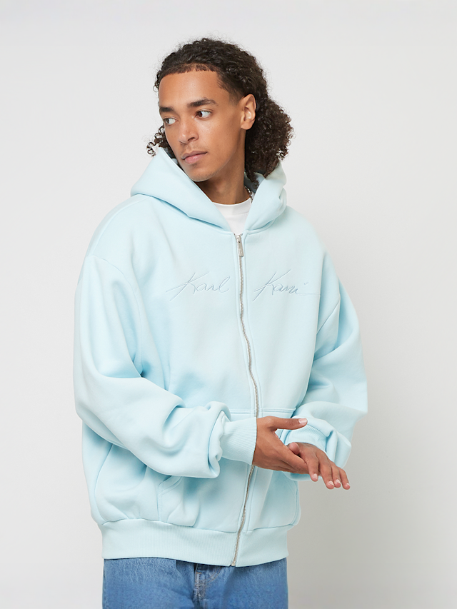 Karl Kani, Autograph Heavy Sweat Oversized Ziphoodie, blue, Image 1 of 4