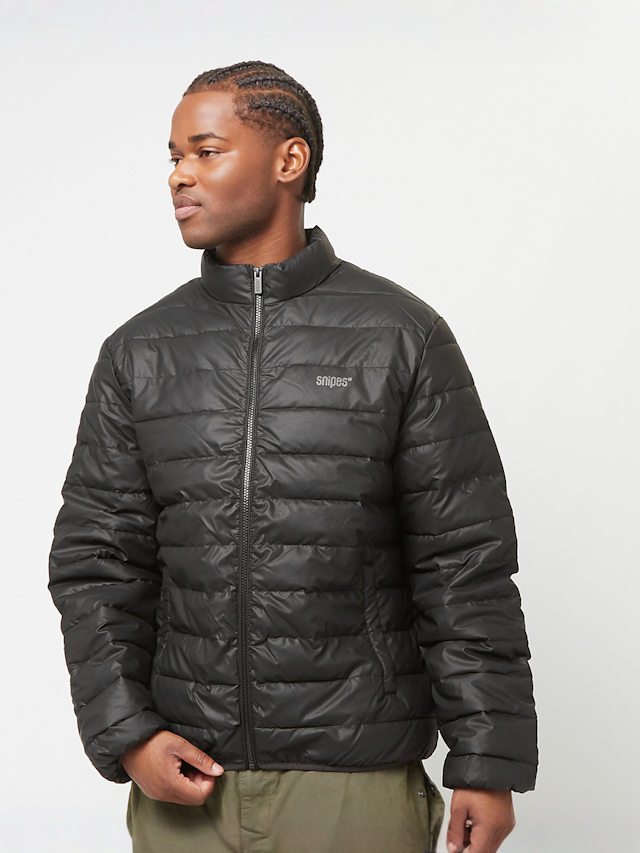 SNIPES, Small Logo PU Light Puffer Jacket, black, Image 1 of 4