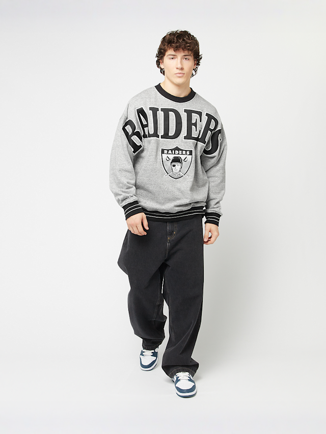Mitchell & Ness, NFL Oakland Raiders NFL FL FLD Satin Fleece Crew, grey, Image 6 of 6