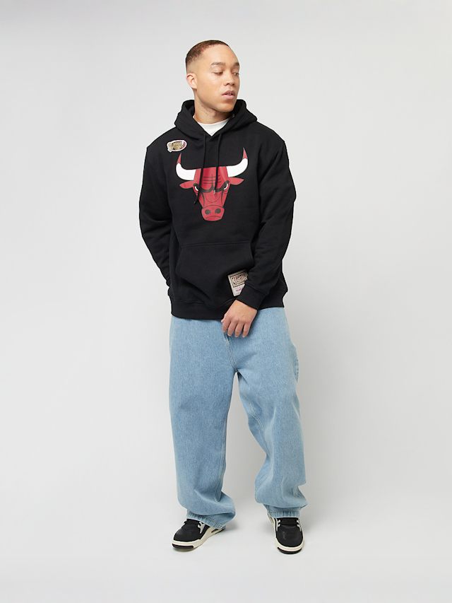 Mitchell & Ness, NBA Chicago Bulls Logo Hoody, black, Image 6 of 6