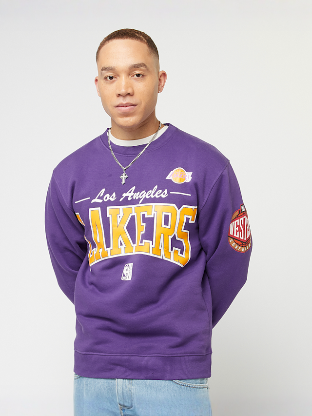 Mitchell & Ness, NBA Los Angeles Lakers There & Back Fleece Crew, purple, Image 1 of 6