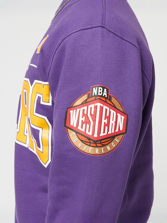 Mitchell & Ness, NBA Los Angeles Lakers There & Back Fleece Crew, purple, Image 4 of 6