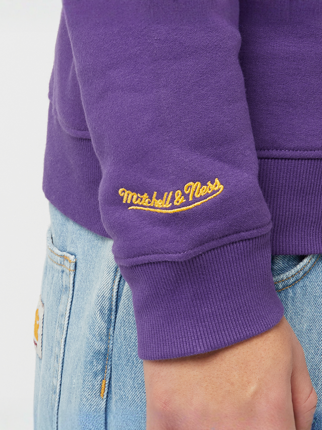 Mitchell & Ness, NBA Los Angeles Lakers There & Back Fleece Crew, purple, Image 5 of 6