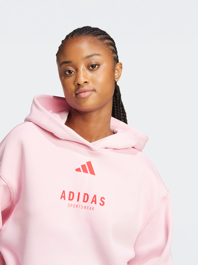 adidas Originals, Sportswear Hoodie, light pink, Image 3 of 5